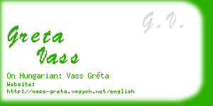 greta vass business card